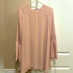 BCBGeneration light pink dress with bell sleeves small